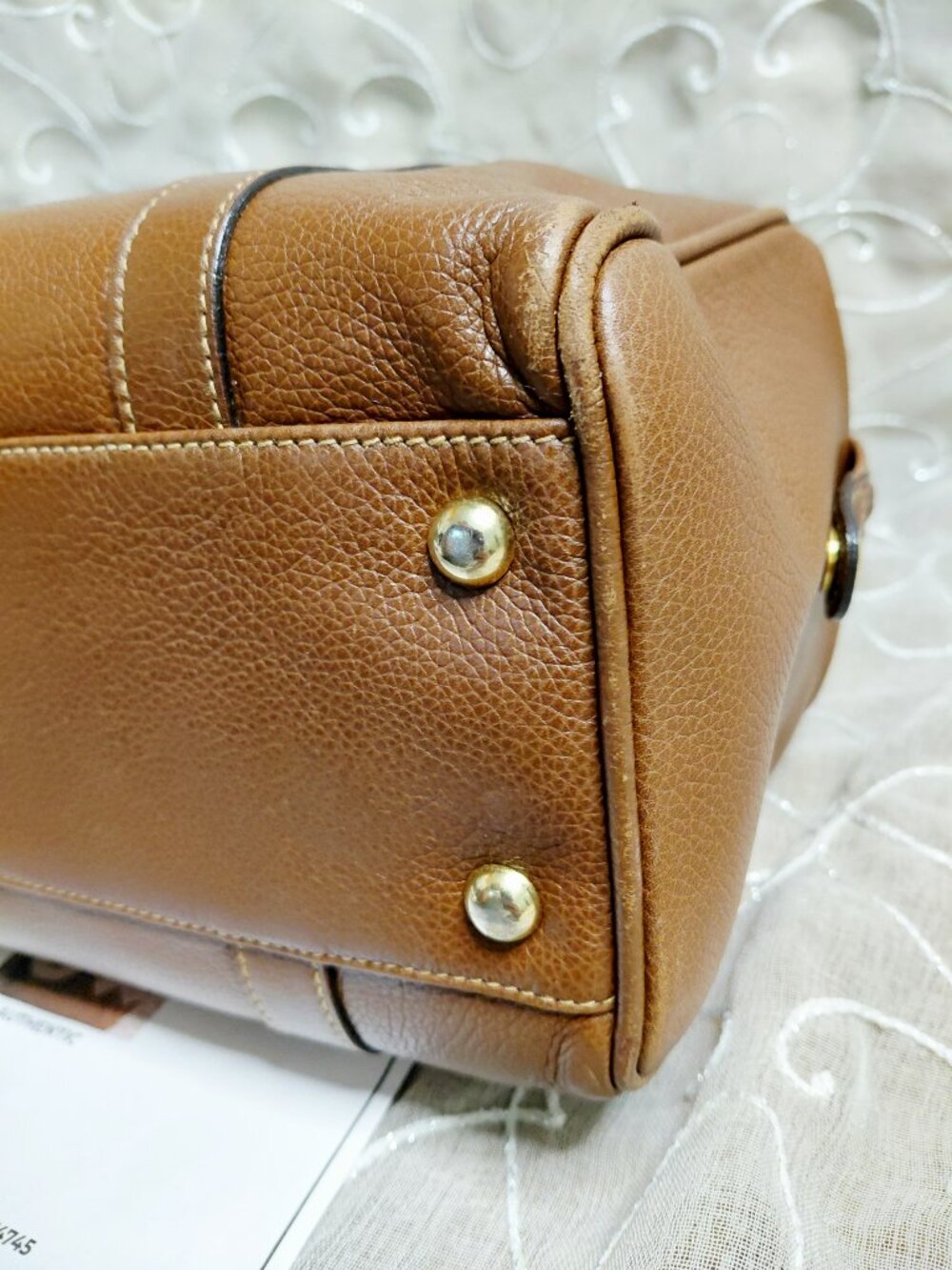 Vintage Gucci Brown Leather Boston Bag - Picture 9 of 15